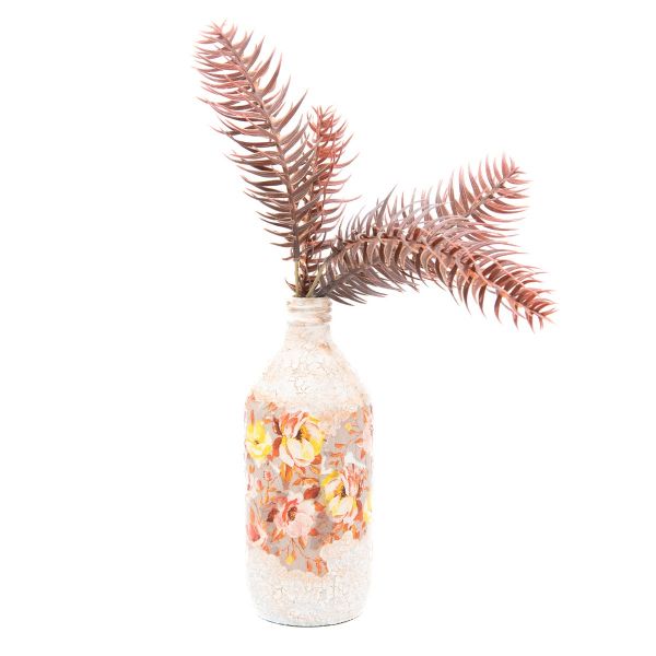 Florero botella de vidrio