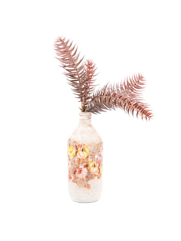Florero botella de vidrio